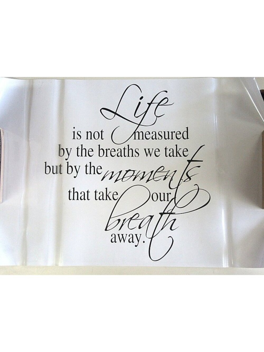 Wall Decal Vinyl Life Breath Moments Quote  Removable Letter Word Art Sticker  2